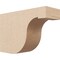 Ekena Millwork 4in. W x 8in. H x 12in. L Del Monte Woodgrain TimberThane Rafter Tail, Primed Tan RFTUR04X08X12DELRCPR - alternate 1